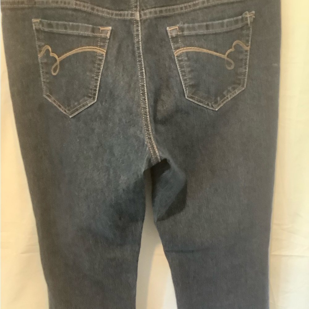 Bandolino Jeans Mandie Straight Leg Denim Women's 12P Blue High Rise Medium Wash